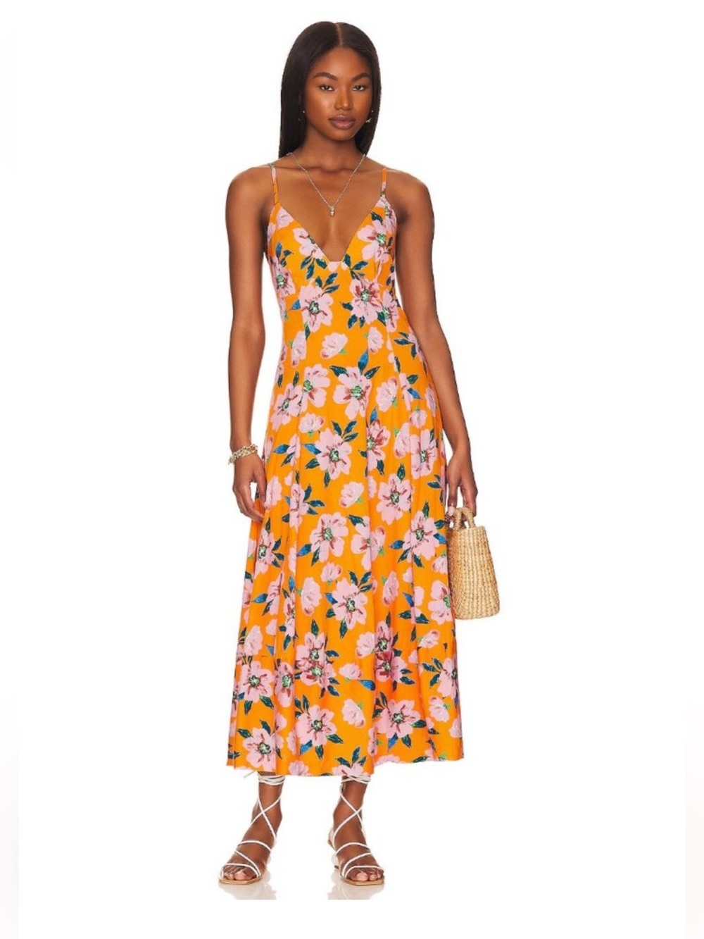 Free People Finer Things Midi Dress